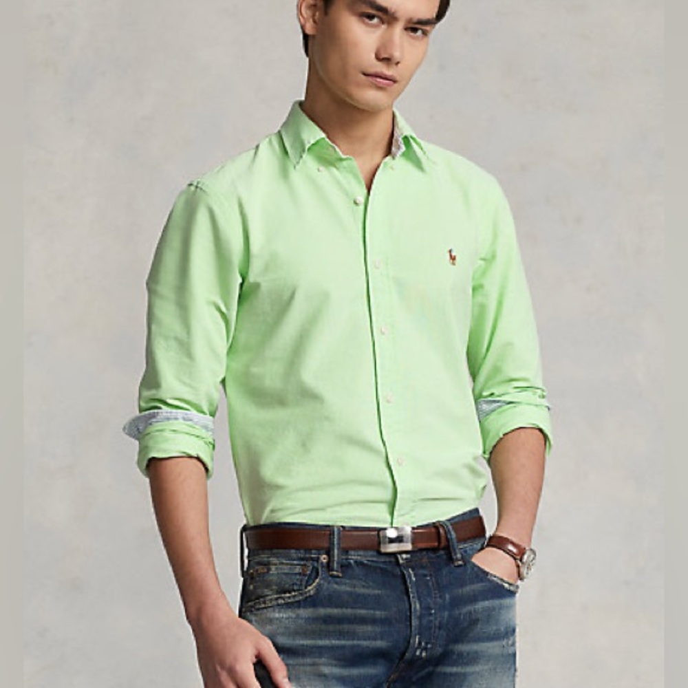 Polo Ralph Lauren Light Green Oxford Dress Shirt